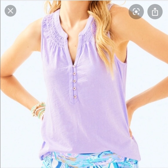 Lilly Pulitzer Tops - Lilly Pulitzer Lilac Essie Top